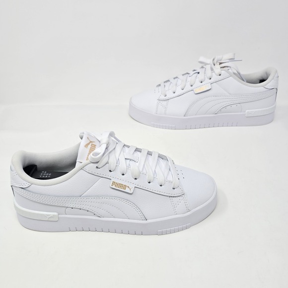 Puma Shoes - Puma Jada Renew White Leather Platform Sneakers 403456-30‎ Womens 8